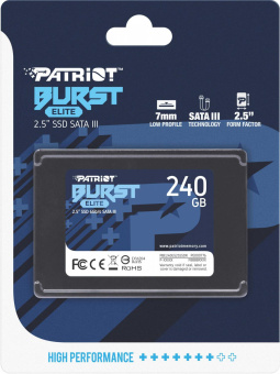 Накопитель SSD Patriot SATA III 240Gb PBE240GS25SSDR Burst Elite 2.5" от магазина РЭССИ