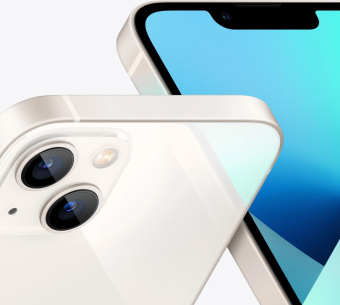 Смартфон Apple A2633 iPhone 13 128Gb 4Gb сияющая звезда моноблок 3G 4G 1Sim 6.1" 1170x2532 iOS 16 12Mpix 802.11 a/b/g/n/ac/ax NFC GPS GSM900/1800 GSM1900 TouchSc Protect от магазина РЭССИ