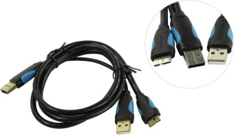 Кабель Vention VAS-A62-B100 USB 3.0 A(m) USB 2.0 A (m) micro USB 3.0 B (m) 1м черный от магазина РЭССИ
