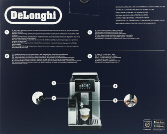 Кофемашина Delonghi ECAM610.75.MB 1450Вт черный/серебристый от магазина РЭССИ