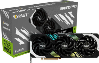 Видеокарта Palit PCI-E 4.0 RTX4080 SUPER GAMINGPRO NVIDIA GeForce RTX 4080 Super 16Gb 256bit GDDR6X 2295/23000 HDMIx1 DPx3 HDCP Ret от магазина РЭССИ