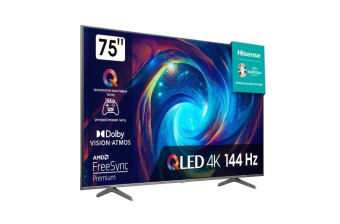Телевизор QLED Hisense 75" 75E7KQ черный 4K Ultra HD 60Hz DVB-T DVB-T2 DVB-C DVB-S DVB-S2 USB 2.0 WiFi Smart TV от магазина РЭССИ