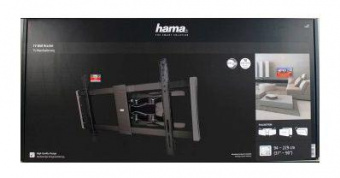 Кронштейн для телевизора Hama Fullmotion TV Premium черный 37"-90" макс.60кг настенный от магазина РЭССИ
