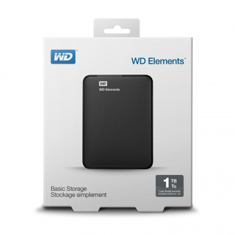 Жесткий диск WD USB 3.0 1Tb WDBUZG0010BBK-WESN Elements Portable 2.5" черный от магазина РЭССИ