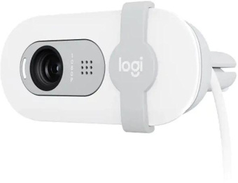 Камера Web Logitech HD Webcam Brio 100 Full белый 2Mpix (1920x1080) USB Type-C с микрофоном (960-001618) от магазина РЭССИ