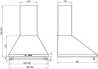 Вытяжка каминная Elikor MR6634GR cлоновая кость/бронза управление: кнопочное (1 мотор) от магазина РЭССИ