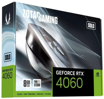 Видеокарта Zotac PCI-E 4.0 RTX 4060 SOLO NVIDIA GeForce RTX 4060 8Gb 128bit GDDR6 2460/17000 HDMIx1 DPx3 HDCP Ret от магазина РЭССИ