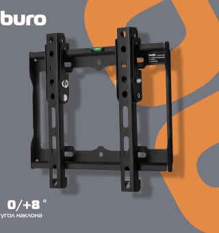 Кронштейн для телевизора Buro MT2 черный 15"-48" макс.25кг настенный наклон от магазина РЭССИ