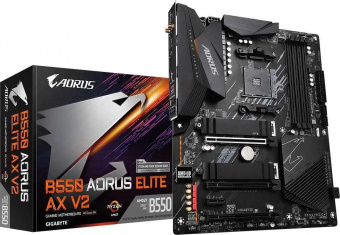 Материнская плата Gigabyte B550 AORUS ELITE AX V2 Soc-AM4 AMD B550 4xDDR4 ATX AC`97 8ch(7.1) 2.5Gg RAID+HDMI+DP от магазина РЭССИ