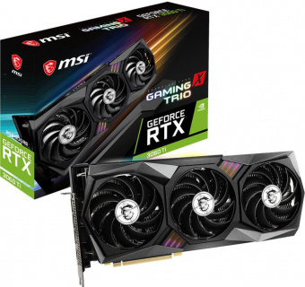 Видеокарта MSI PCI-E 4.0 RTX 3060 Ti GAMING X TRIO 8GD6X NVIDIA GeForce RTX 3060Ti 8192Mb 256 GDDR6X 1680/14000 HDMIx1 DPx3 HDCP Ret от магазина РЭССИ