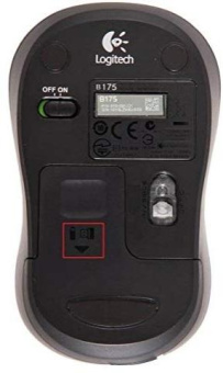 Мышь Logitech B175 черный/серый оптическая (1000dpi) беспроводная USB для ноутбука (2but) от магазина РЭССИ