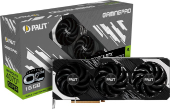 Видеокарта Palit PCI-E 4.0 RTX4070Ti SUPER GAMINGPRO OC NVIDIA GeForce RTX 4070TI Super 16Gb 256bit GDDR6X 2340/21000 HDMIx1 DPx3 HDCP Ret от магазина РЭССИ
