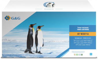 Картридж лазерный G&G NT-W2071A (есть ограничения по прошивке) голубой (700стр.) для HP Color Laser MFP 179fnw/178nw/150nw от магазина РЭССИ