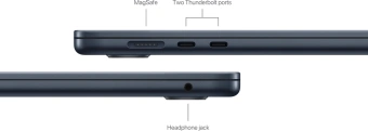 Ноутбук Apple MacBook Air A3114 M3 8 core 8Gb SSD256Gb/10 core GPU 15.3" Liquid Retina (2880x1864) Mac OS midnight WiFi BT Cam (MRYU3JA/A) от магазина РЭССИ