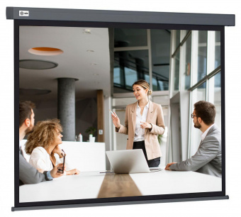 Экран Cactus 127x127см Wallscreen CS-PSW-127X127-SG 1:1 настенно-потолочный рулонный серый от магазина РЭССИ