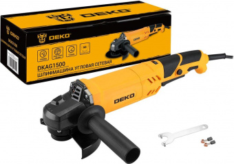 Углошлифовальная машина Deko DKAG1500 1500Вт 11500об/мин рез.шпин.:M14 d=125мм от магазина РЭССИ