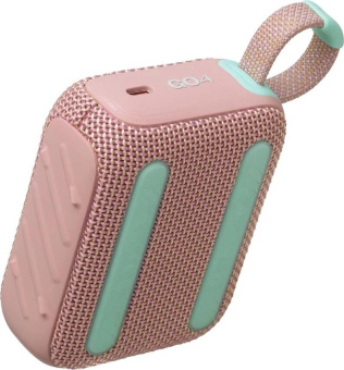 Колонка порт. JBL GO 4 розовый 4.2W 1.0 BT 850mAh (JBLGO4PINK) от магазина РЭССИ