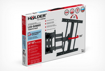 Кронштейн для телевизора Holder LCD-SU6602-B черный 26"-60" макс.45кг настенный поворот от магазина РЭССИ