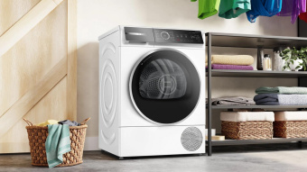 Сушильная машина Bosch Serie 8 WQB245B0ME пан.англ. кл.энер.:A+++ макс.загр.:9кг белый от магазина РЭССИ