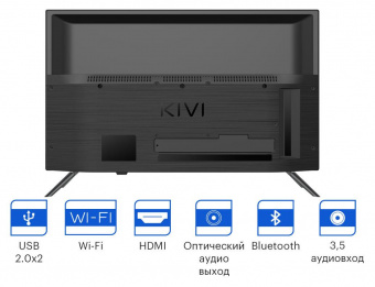 Телевизор LED Kivi 24" 24H750NB черный HD 60Hz DVB-T2 DVB-C USB WiFi Smart TV от магазина РЭССИ