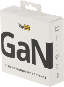 Блок питания TopON TOP-GaN-65WB автоматический 65W 5V-20V 3.25A 2xUSB от бытовой электросети LED индикатор от магазина РЭССИ