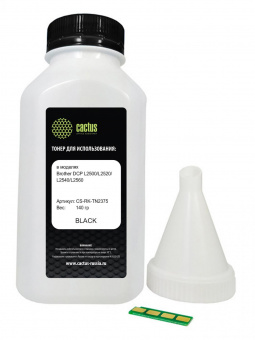 Тонер Cactus CS-RK-TN2375 черный флакон 140гр. (в компл.:флажок) для принтера Brother DCP L2500/L2520/L2540/L2560 от магазина РЭССИ