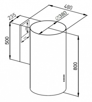 Вытяжка каминная Maunfeld Lee Side C 39 нержавеющая сталь управление: кнопочное (1 мотор) от магазина РЭССИ