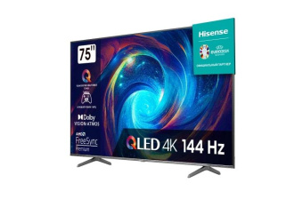 Телевизор QLED Hisense 75" 75E7KQ черный 4K Ultra HD 60Hz DVB-T DVB-T2 DVB-C DVB-S DVB-S2 USB 2.0 WiFi Smart TV от магазина РЭССИ