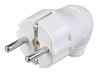 Вилка IEK ВПп11-01-Ст (EVP11-16-01-K01) разборная угловая с заземляющим контактом от магазина РЭССИ