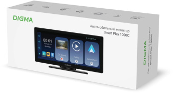 Автомобильный монитор Digma Smart Play 1000С, BT, Wi-Fi, CarPlay, Android auto 8.9" 600x1024 от магазина РЭССИ