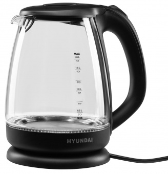 Чайник электрический Hyundai HYK-G3003 1.8л. 2200Вт черный (корпус: стекло) от магазина РЭССИ