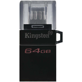 Флеш Диск Kingston 64Gb DataTraveler microDuo 3 G2 DTDUO3G2/64GB USB3.0 черный от магазина РЭССИ