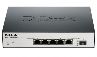 D-LINK DGS-1100-06/ME/A1B Компактный управляемый коммутатор 5x10/100/1000Mbps +1xSFP от магазина РЭССИ