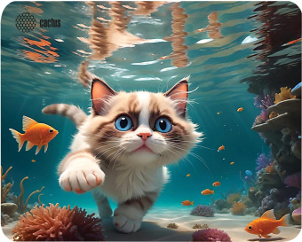 Коврик для мыши Cactus Fish Cat 300x250x3мм (CS-MP-D15M) от магазина РЭССИ