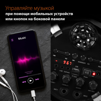 Минисистема SunWind SW-MS50 черный 45Вт FM USB BT SD/MMC от магазина РЭССИ