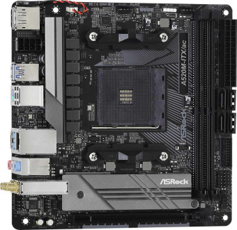 Материнская плата Asrock A520M-ITX/AC Soc-AM4 AMD A520 2xDDR4 mini-ITX AC`97 8ch(7.1) GbLAN RAID+HDMI+DP от магазина РЭССИ