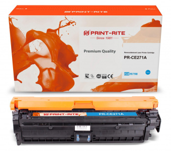 Картридж лазерный Print-Rite TRH864YPU1J PR-CE271A CE271A голубой (15000стр.) для HP LJ Ent CP5525 от магазина РЭССИ