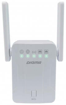 Повторитель беспроводного сигнала Digma D-WR300 N300 10/100BASE-TX белый (упак.:1шт) от магазина РЭССИ