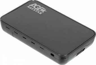 Внешний корпус для HDD AgeStar 3UB3A8-6G SATA II USB3.0 пластик черный 3.5" от магазина РЭССИ