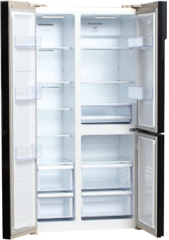 Холодильник Hyundai CS6073FV 3-хкамерн. шампань стекло инвертер от магазина РЭССИ