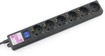 Сетевой фильтр Powercube SPG6-B-3M 3м (6 розеток) черный (коробка) от магазина РЭССИ