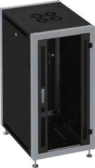 Шкаф коммутационный Sysmatrix (SL 6642.912) напольный 22U 600x600мм пер.дв.стекл металл 800кг черный 88кг IP20 от магазина РЭССИ
