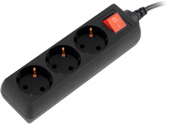 Сетевой фильтр SunWind SW-SP33-B 3м (3 розетки) черный (коробка) от магазина РЭССИ