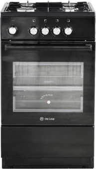 Плита Газовая De Luxe 5040.48г (щ)-011 черный (без крышки) реш.сталь от магазина РЭССИ