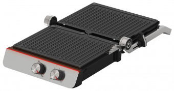 Электрогриль Hyundai HYG-4046 2200Вт черный/серебристый от магазина РЭССИ