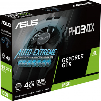 Видеокарта Asus PCI-E PH-GTX1650-4GD6-P-V2 NVIDIA GeForce GTX 1650 4096Mb 128 GDDR6 1410/12000 DVIx1 HDMIx1 DPx1 HDCP Ret от магазина РЭССИ