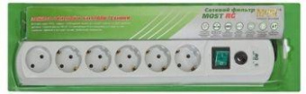 Сетевой фильтр Most RG 3м (6 розеток) белый (коробка) от магазина РЭССИ