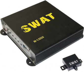 Усилитель автомобильный Swat M-1.1000 одноканальный от магазина РЭССИ