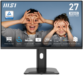 Монитор MSI 27" Pro MP273QP E2 черный IPS LED 1ms 16:9 HDMI M/M матовая HAS Piv 350cd 178гр/178гр 2560x1440 100Hz DP 2K 5.67кг от магазина РЭССИ