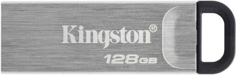 Флеш Диск Kingston 128Gb DataTraveler Kyson DTKN/128GB USB3.1 серебристый/черный от магазина РЭССИ